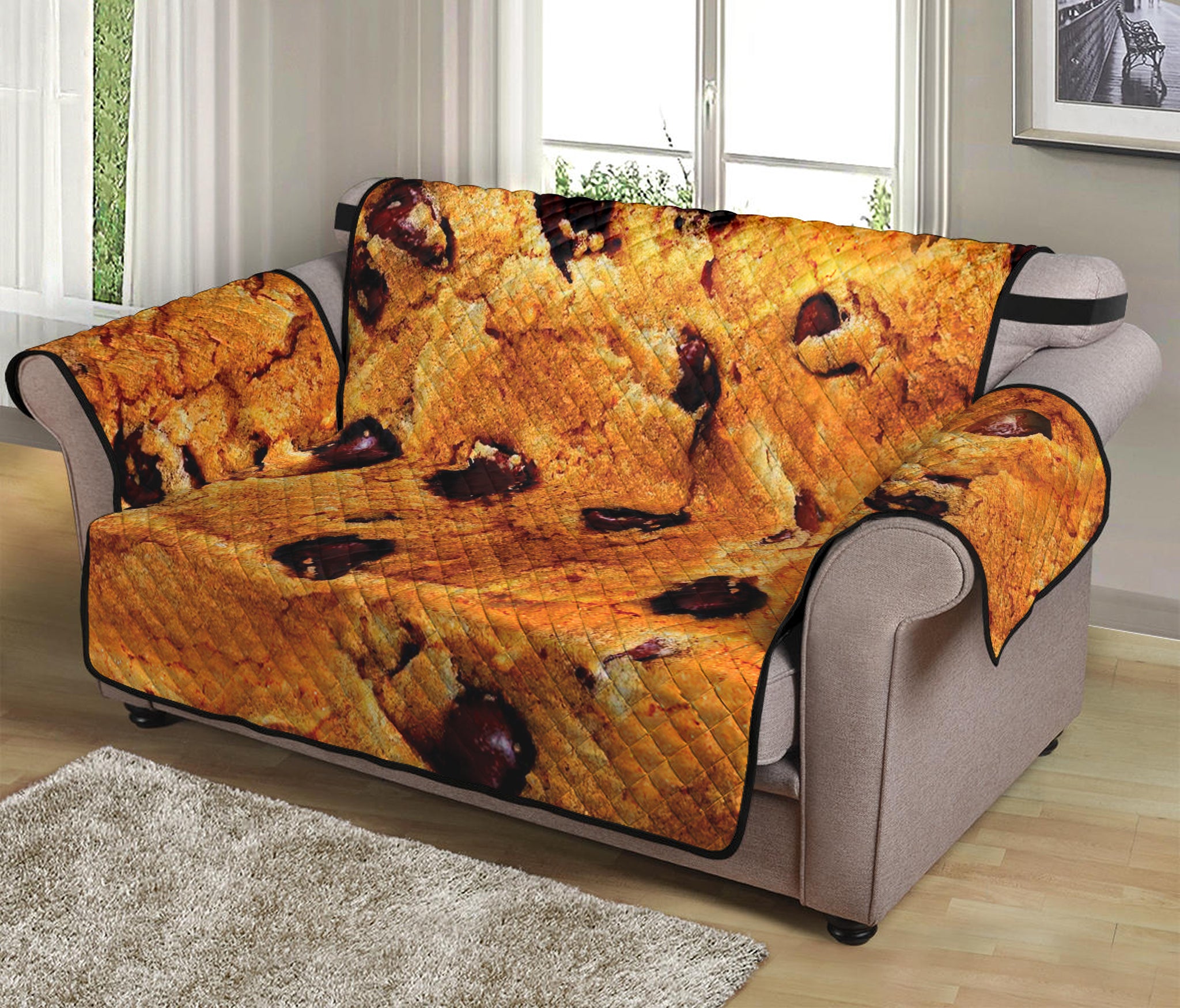 Chocolate Chip Cookie Print Loveseat Protector