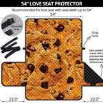 Chocolate Chip Cookie Print Loveseat Protector