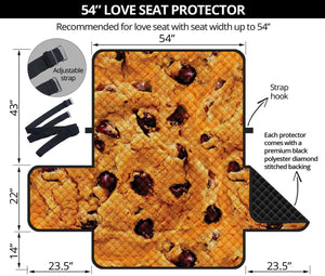 Chocolate Chip Cookie Print Loveseat Protector