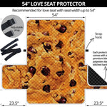 Chocolate Chip Cookie Print Loveseat Protector