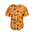 Chocolate Chip Cookie Print Men's Baseball Jersey