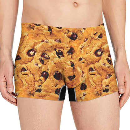 Chocolate Chip Cookie Print Men's Boxer Briefs
