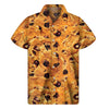 Chocolate Chip Cookie Print Men's Short Sleeve Shirt