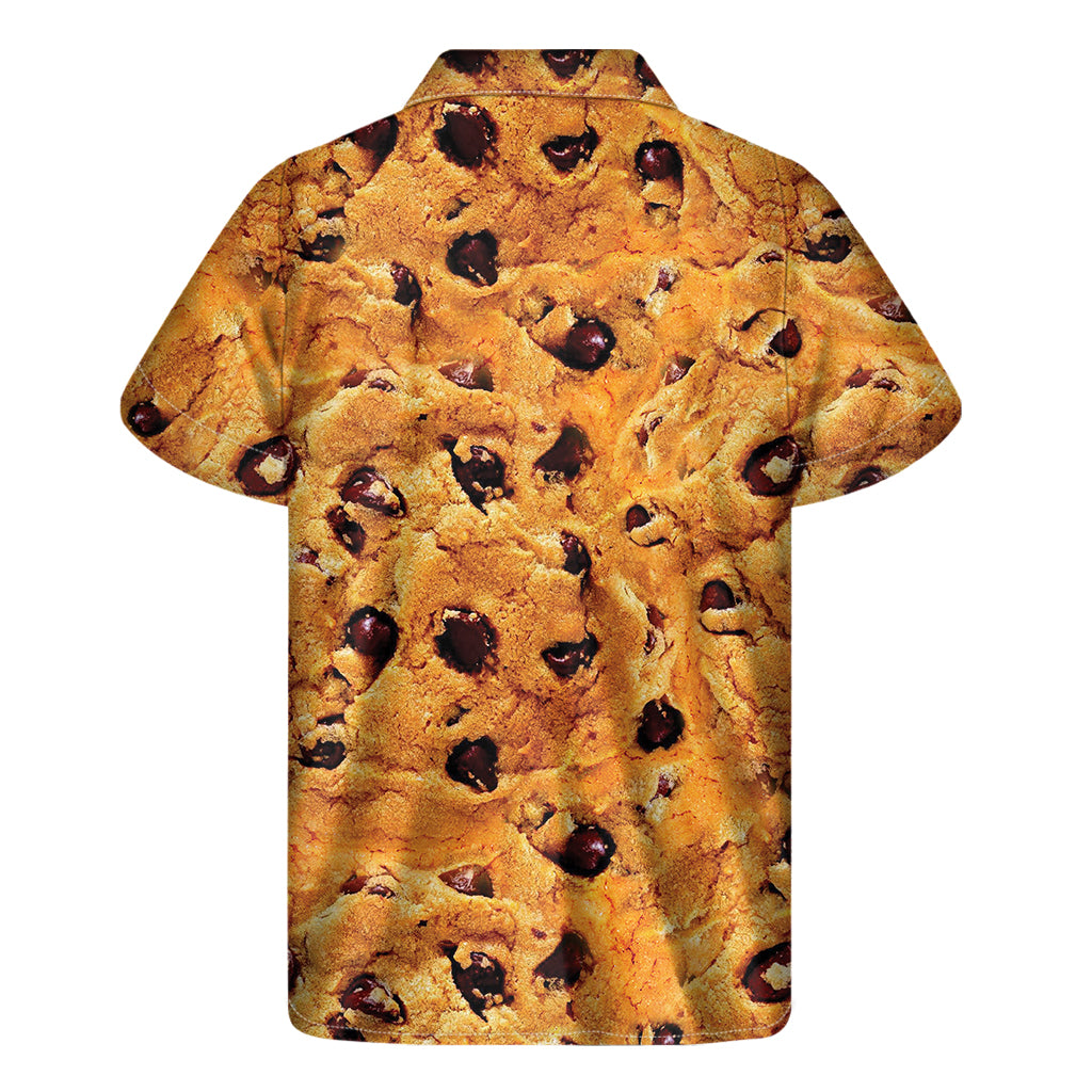 Chocolate Chip Cookie Print Men's Short Sleeve Shirt