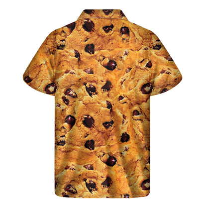 Chocolate Chip Cookie Print Men's Short Sleeve Shirt