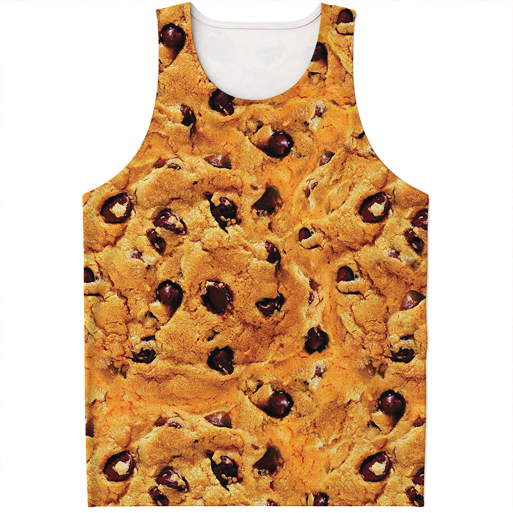 Chocolate Chip Cookie Print Men's Tank Top