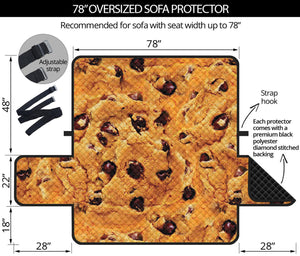 Chocolate Chip Cookie Print Oversized Sofa Protector