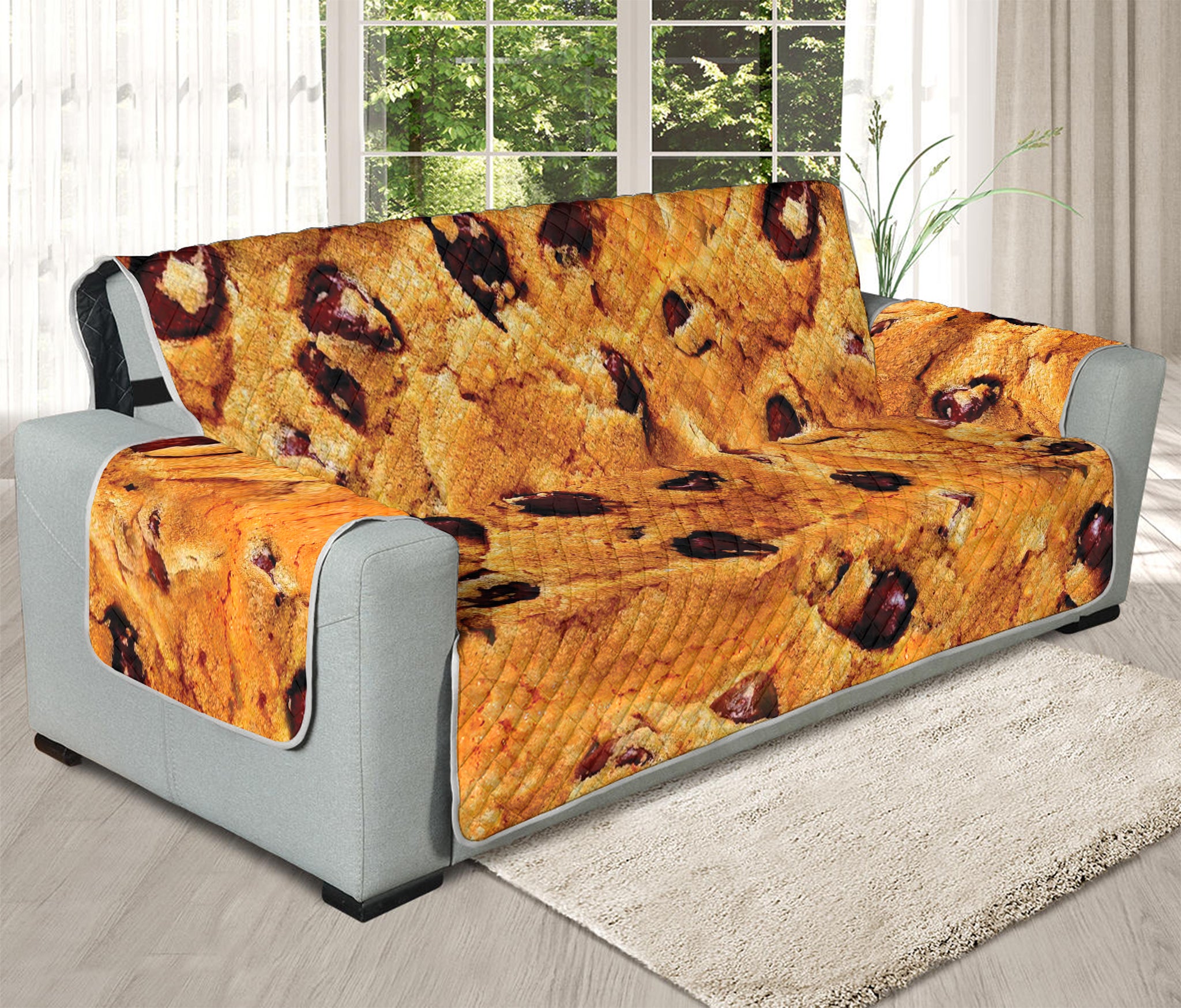 Chocolate Chip Cookie Print Oversized Sofa Protector