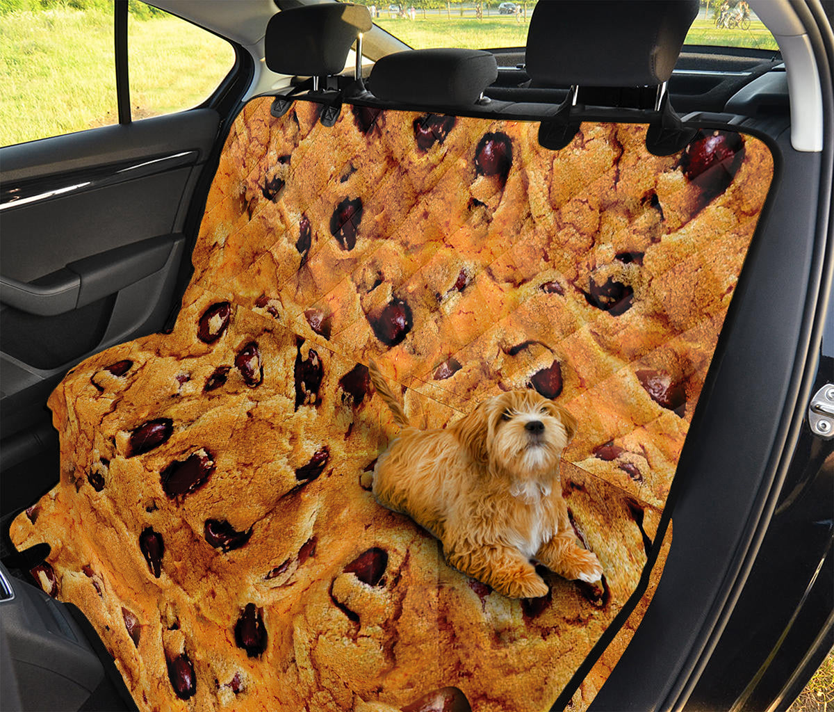 Chocolate Chip Cookie Print Pet Car Back Seat Cover