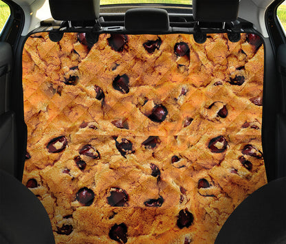 Chocolate Chip Cookie Print Pet Car Back Seat Cover