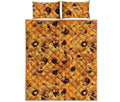 Chocolate Chip Cookie Print Quilt Bed Set