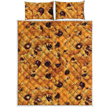 Chocolate Chip Cookie Print Quilt Bed Set