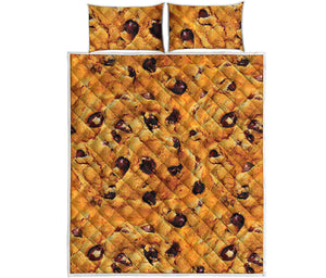 Chocolate Chip Cookie Print Quilt Bed Set