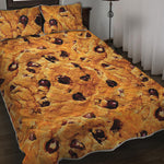 Chocolate Chip Cookie Print Quilt Bed Set