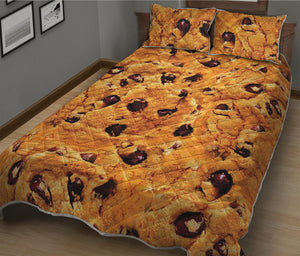 Chocolate Chip Cookie Print Quilt Bed Set