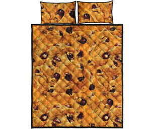 Chocolate Chip Cookie Print Quilt Bed Set