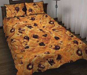 Chocolate Chip Cookie Print Quilt Bed Set