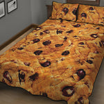 Chocolate Chip Cookie Print Quilt Bed Set