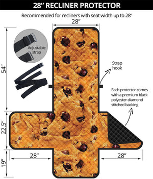 Chocolate Chip Cookie Print Recliner Protector