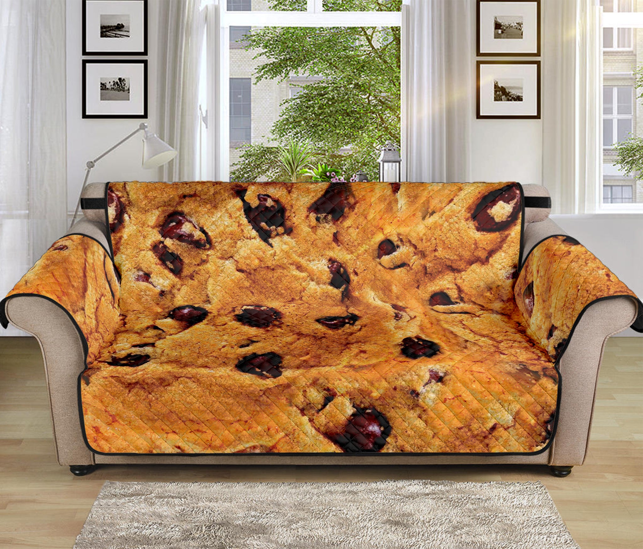 Chocolate Chip Cookie Print Sofa Protector