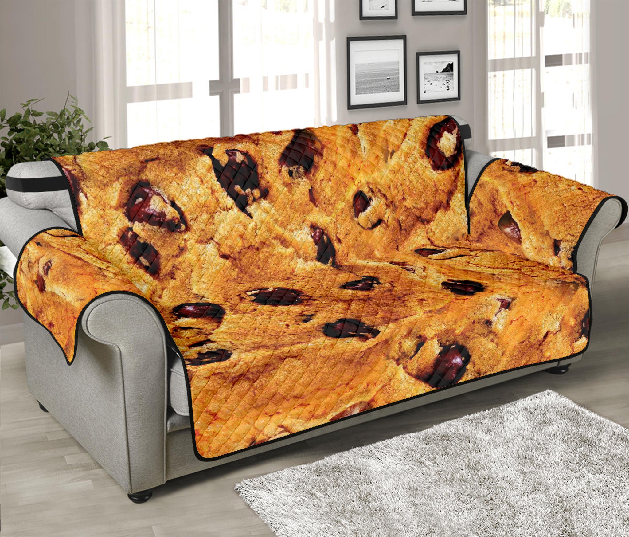 Chocolate Chip Cookie Print Sofa Protector