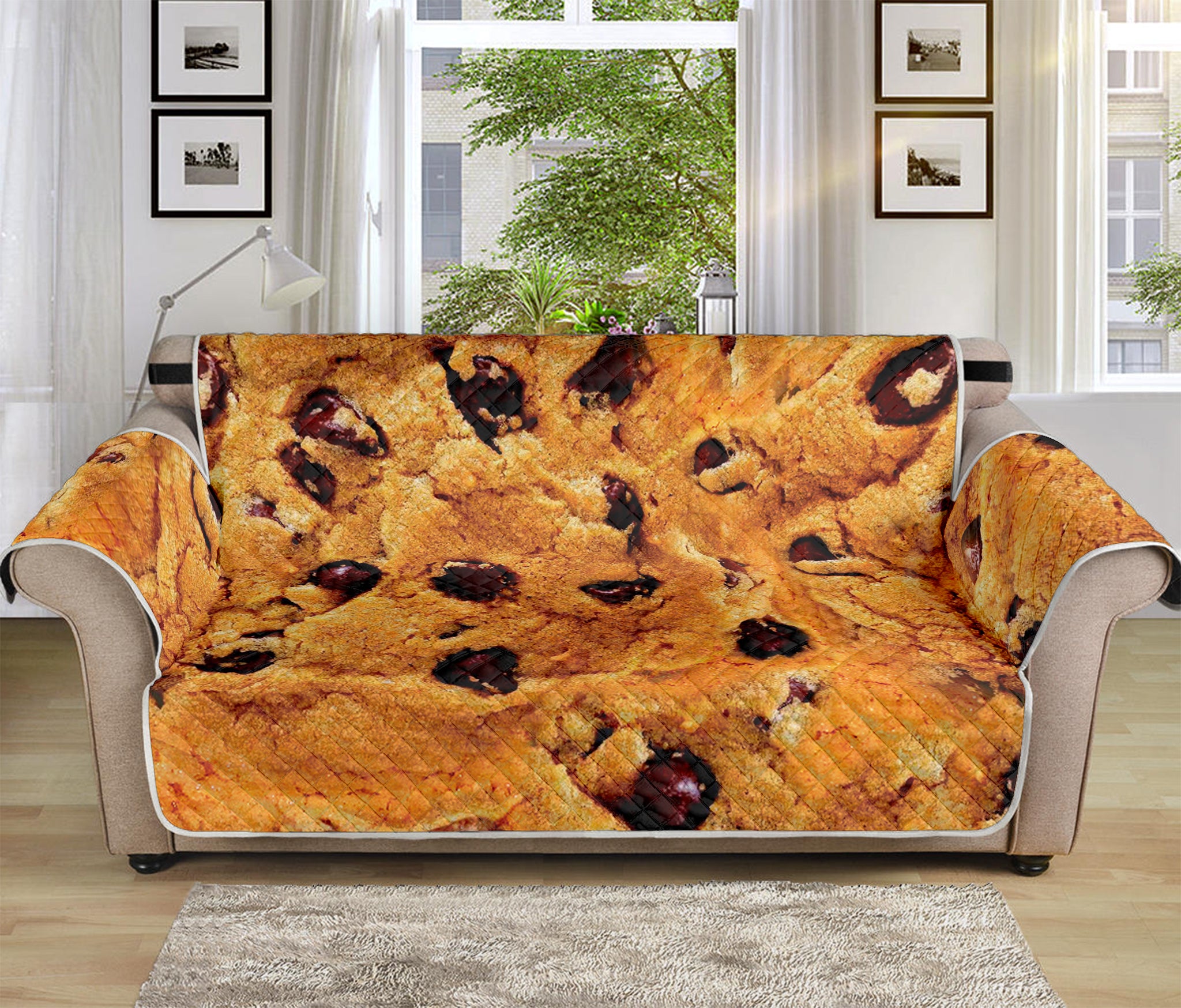 Chocolate Chip Cookie Print Sofa Protector