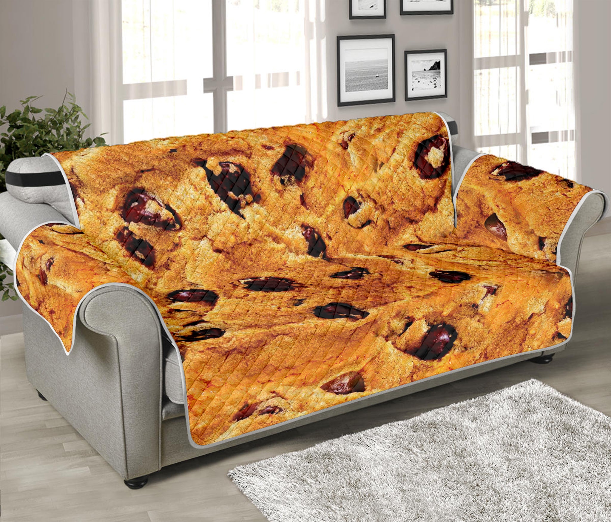 Chocolate Chip Cookie Print Sofa Protector