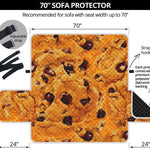 Chocolate Chip Cookie Print Sofa Protector