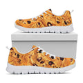 Chocolate Chip Cookie Print White Running Shoes