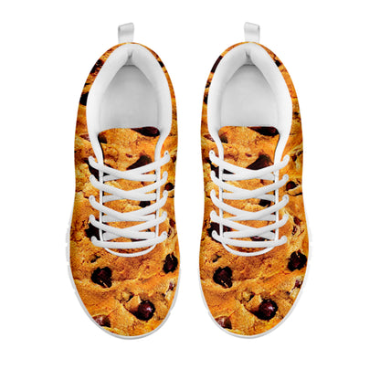 Chocolate Chip Cookie Print White Sneakers