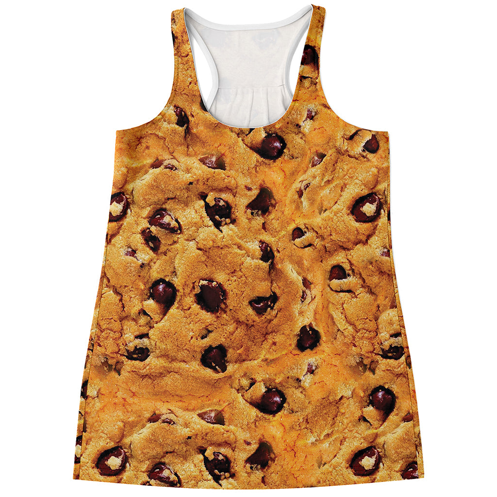 Chocolate Chip Cookie Print Women's Racerback Tank Top