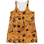 Chocolate Chip Cookie Print Women's Racerback Tank Top