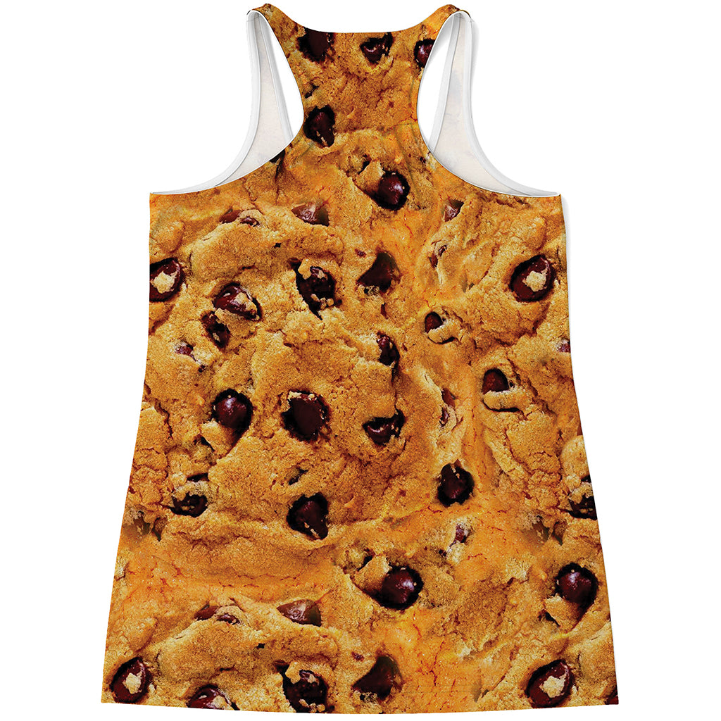 Chocolate Chip Cookie Print Women's Racerback Tank Top