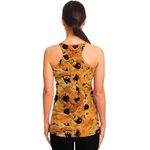 Chocolate Chip Cookie Print Women's Racerback Tank Top