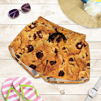 Chocolate Chip Cookie Print Women's Shorts