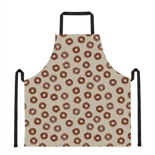 Chocolate Donuts Pattern Print Apron