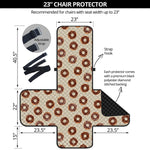 Chocolate Donuts Pattern Print Armchair Protector