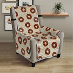 Chocolate Donuts Pattern Print Armchair Protector