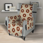 Chocolate Donuts Pattern Print Armchair Protector