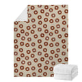Chocolate Donuts Pattern Print Blanket