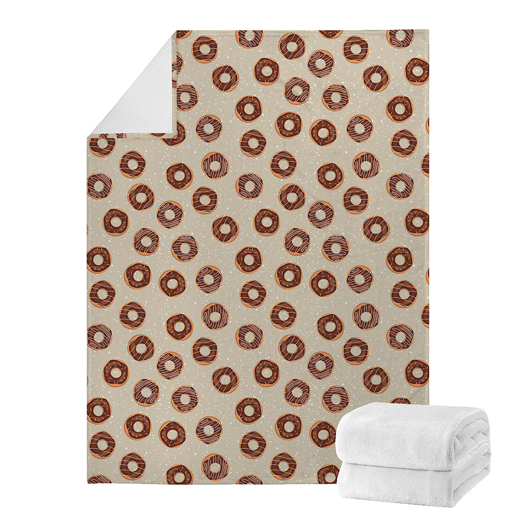 Chocolate Donuts Pattern Print Blanket