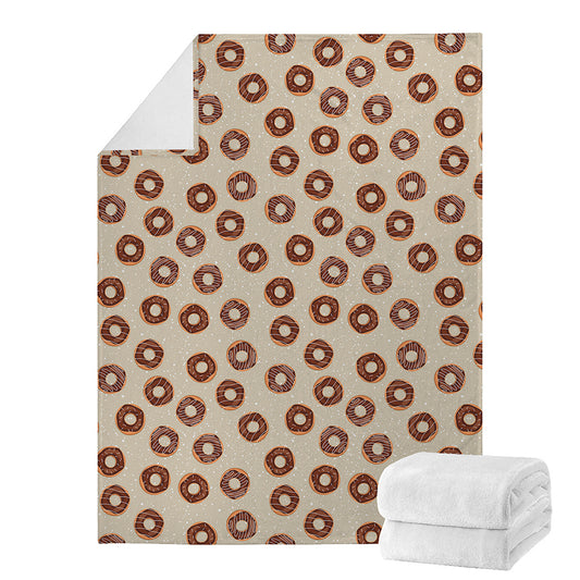 Chocolate Donuts Pattern Print Blanket