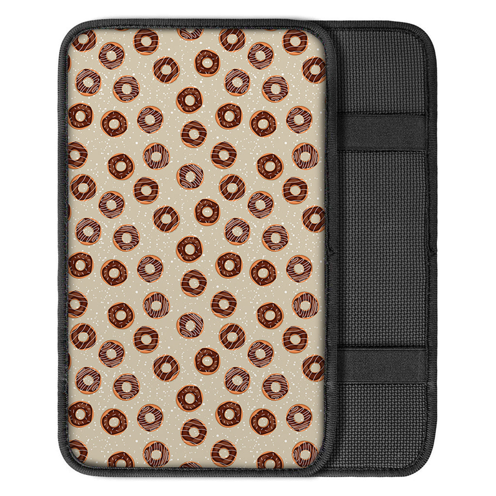 Chocolate Donuts Pattern Print Car Center Console Cover