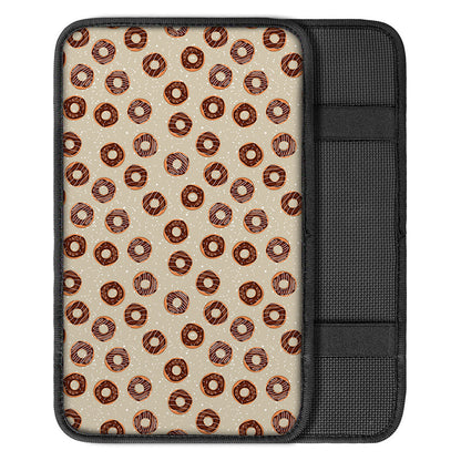 Chocolate Donuts Pattern Print Car Center Console Cover