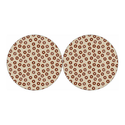 Chocolate Donuts Pattern Print Car Coasters