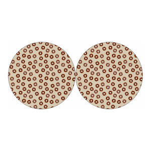 Chocolate Donuts Pattern Print Car Coasters