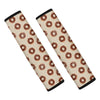 Chocolate Donuts Pattern Print Car Seat Belt Covers