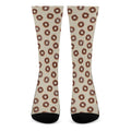 Chocolate Donuts Pattern Print Crew Socks
