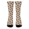 Chocolate Donuts Pattern Print Crew Socks