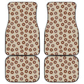 Chocolate Donuts Pattern Print Front and Back Car Floor Mats